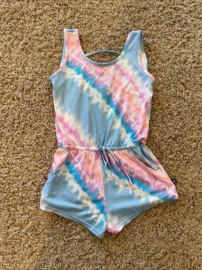 Girls PixieLane Size 6 Tie-Dye Pastel Sleeveless Romper